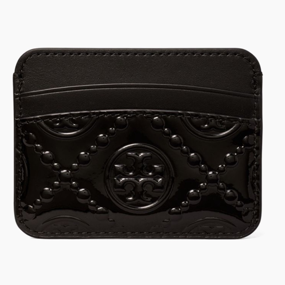 Tory Burch T monogram leather card case NWT